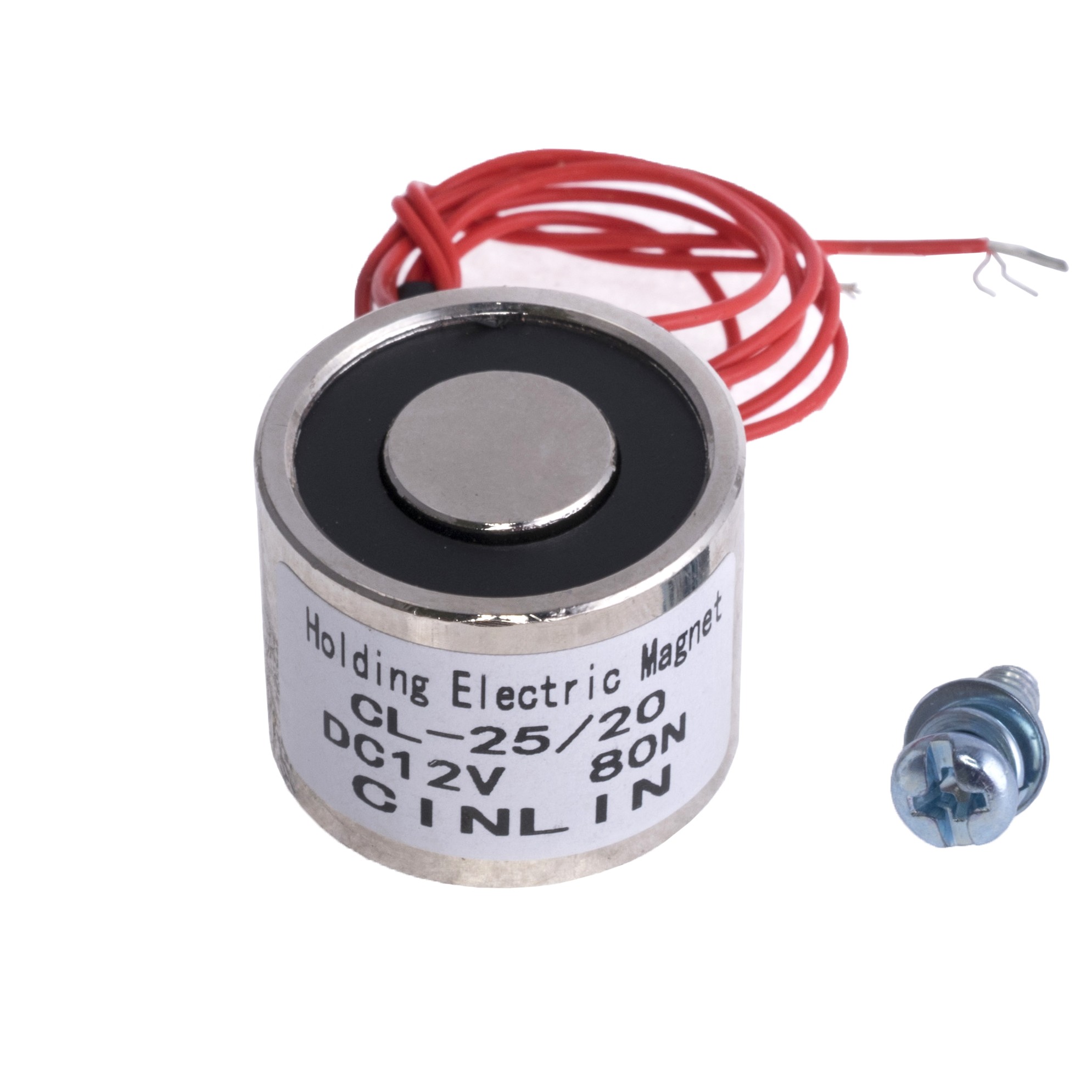 Электромагнит CL-25/20 12V 4W 5kg/80N (Cinlin) Электромагнит CL-25/20 12V 4W 5kg/80N (Cinlin)
