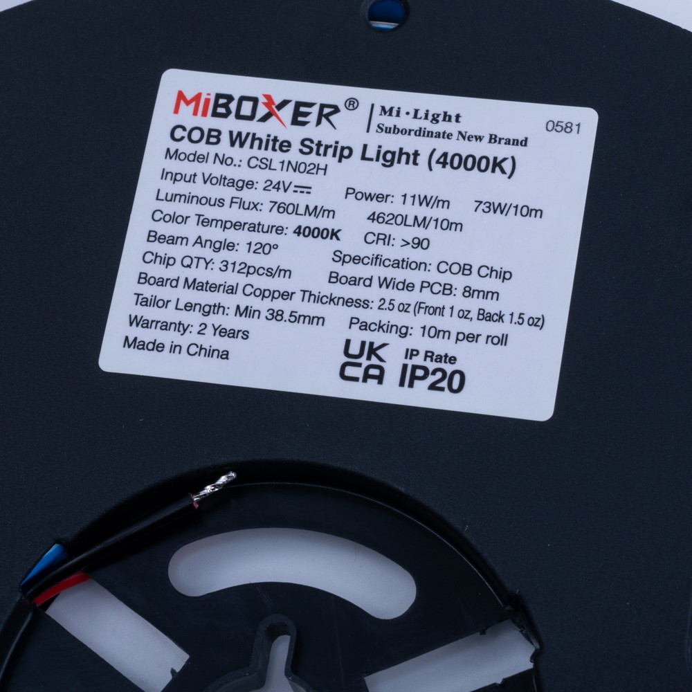 Світлодіодна стрічка COB 24V, 4000K CSL1N54H (Color Temperature: 4000K)