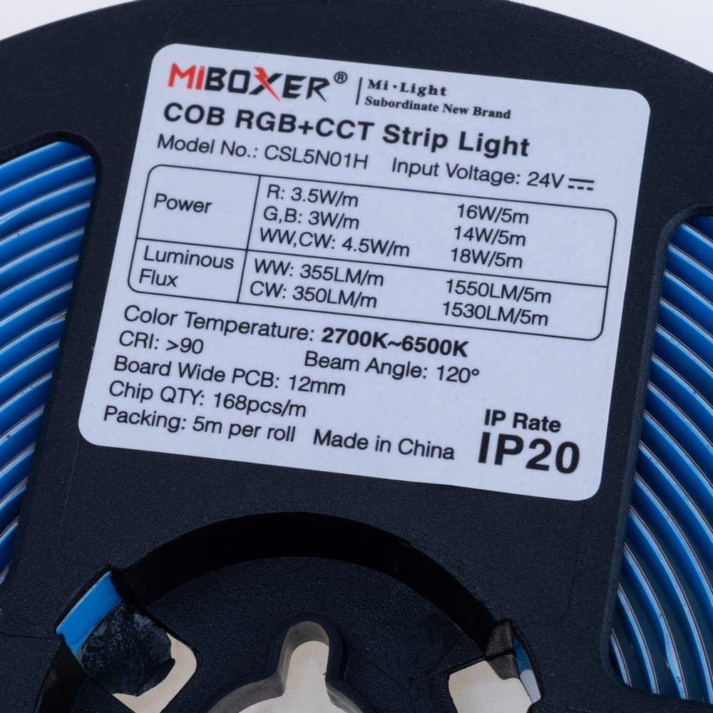 Світлодіодна стрічка COB RGB+CCT 24V, CSL5N01H