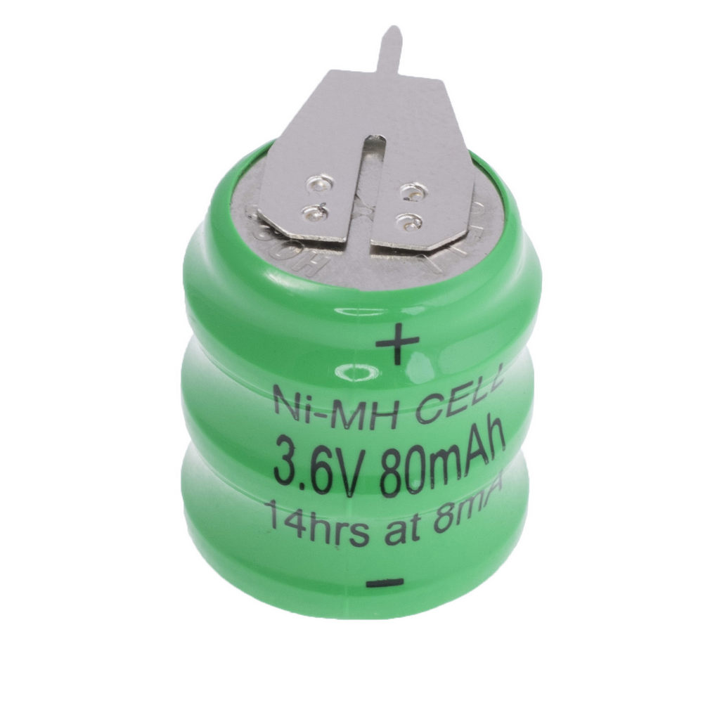 Coin NiMH battery 3.6v 80mAh coin 3S1P + Nickel (size: 16x19.8mm) Coin NiMH battery 3.6v 80mAh coin 3S1P + Nickel (size: 16x19.8mm)