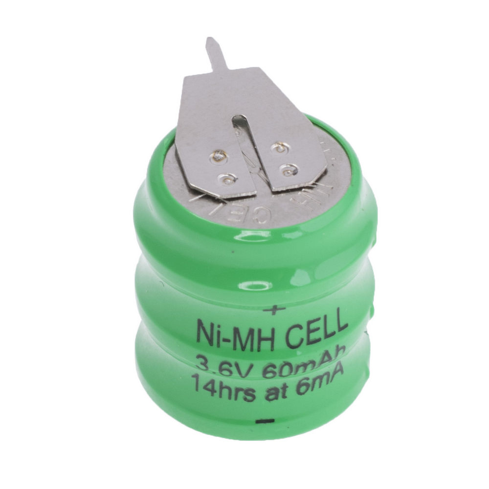Coin NiMH battery 3.6v 60mAh coin 3S1P + Nickel (size: 16x18mm) Coin NiMH battery 3.6v 60mAh coin 3S1P + Nickel (size: 16x18mm)