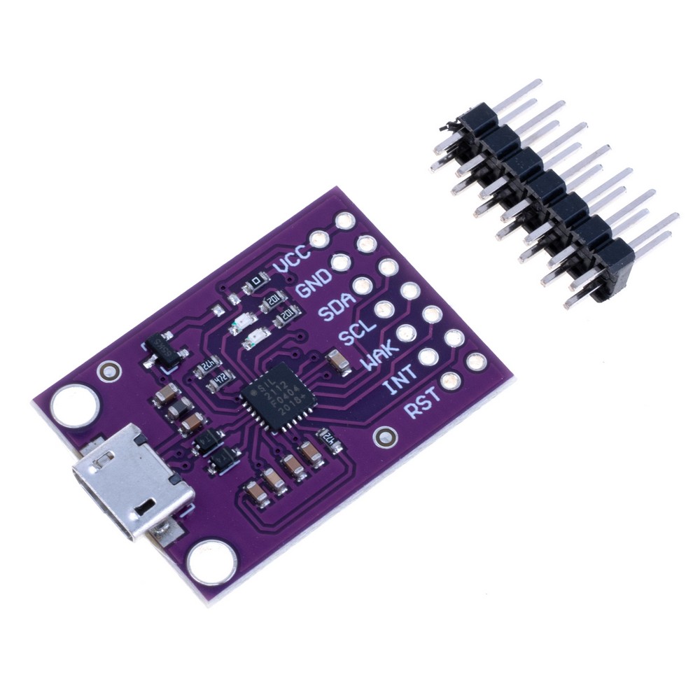 Kommunikations- Modul CP2112 USB–SMBus/I2C, MicroUSB. Kommunikations- Modul CP2112 USB–SMBus/I2C, MicroUSB.