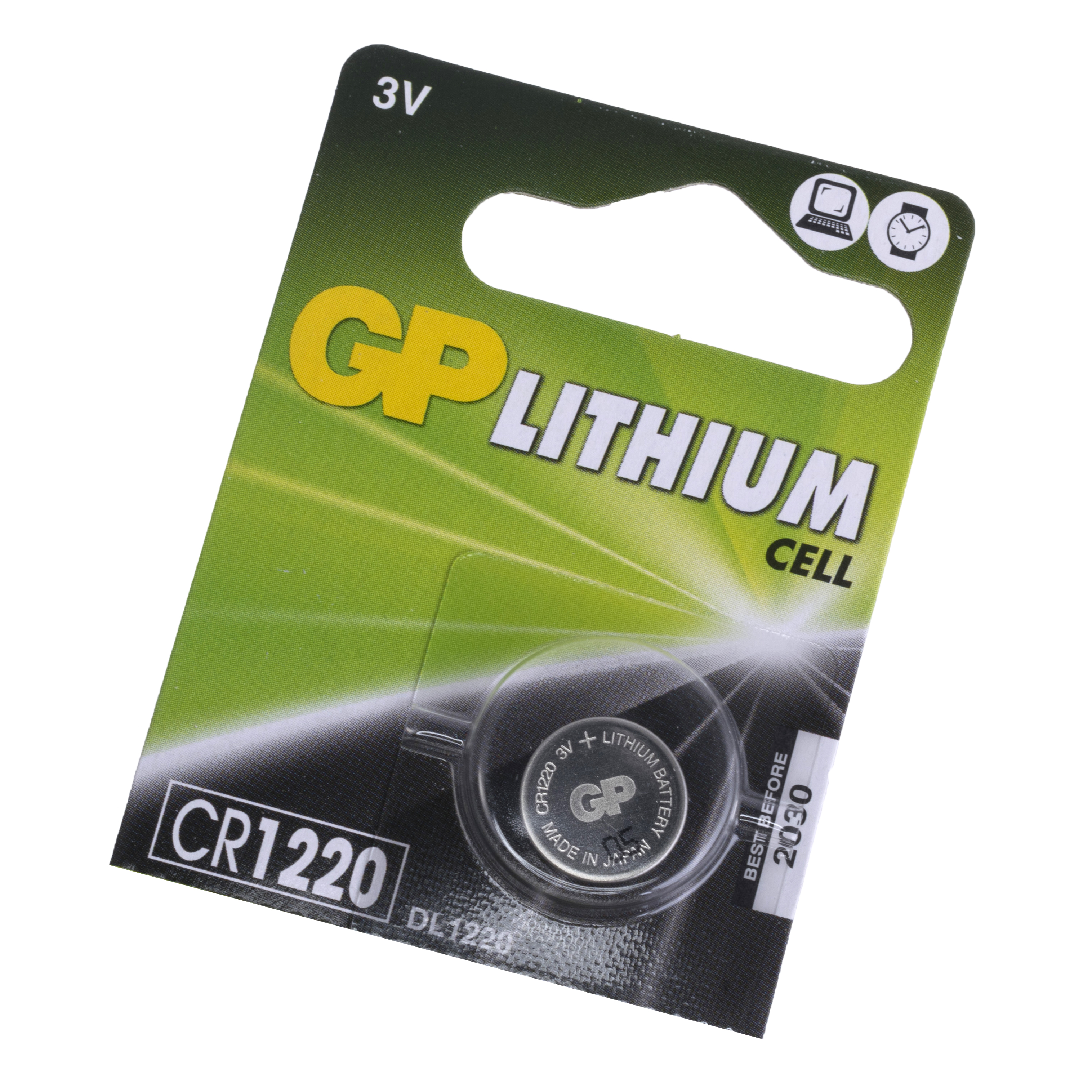 Batt. CR1220 Lithium, 3V, GP, U5