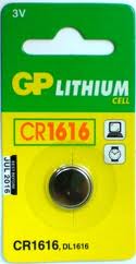 Batt. CR1616 Lithium, 3V, GP, U5