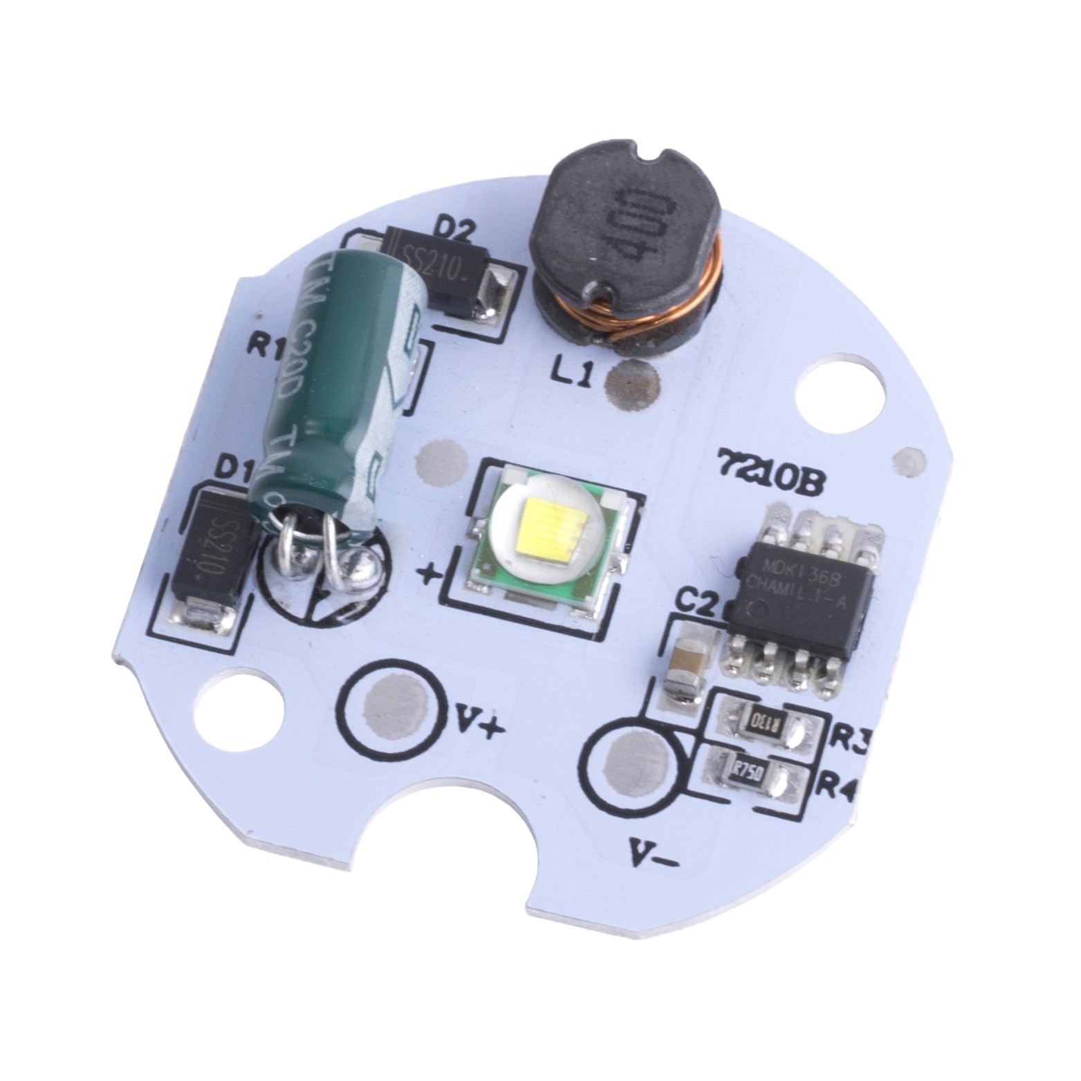 Светодиод мощный Cree XM-L T6 белый холодный c драйвером (12-80V) Светодиод мощный Cree XM-L T6 белый холодный c драйвером (12-80V)