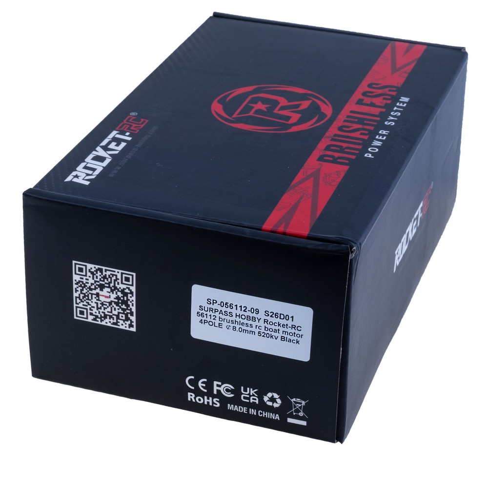 Motor 56112 520KV, schwarz, Welle 8мм (Rocket RC)