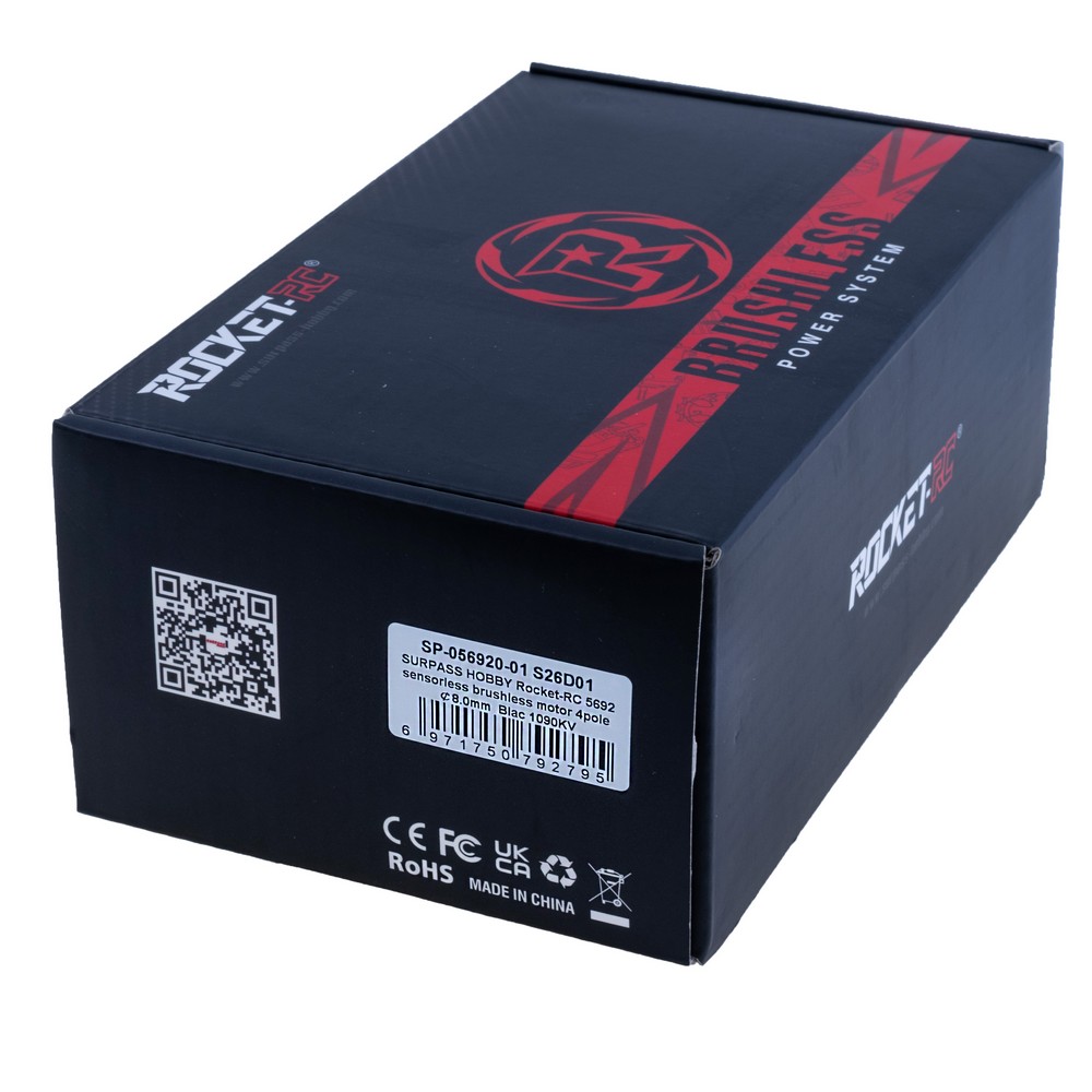 Motor 5692 1090KV, schwarz, Welle 8мм (Rocket RC)