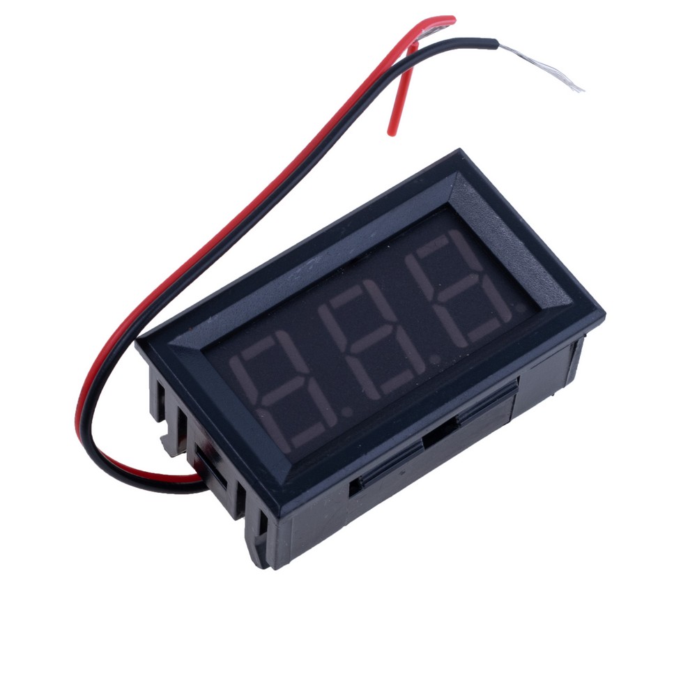 Вбудований вольтметр DC 4,5-30V зелений дисплей 0.56" (два проводи) Вбудований вольтметр DC 4,5-30V зелений дисплей 0.56" (два проводи)