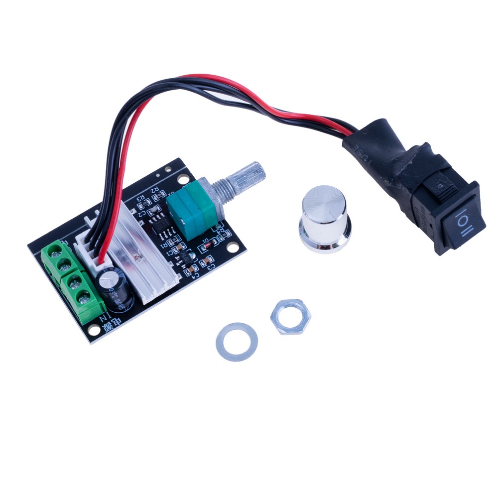 新品PWM直流电机调速器6V12V24V 3A调速开关 正反转 带开关功能 新品PWM直流电机调速器6V12V24V 3A调速开关 正反转 带开关功能