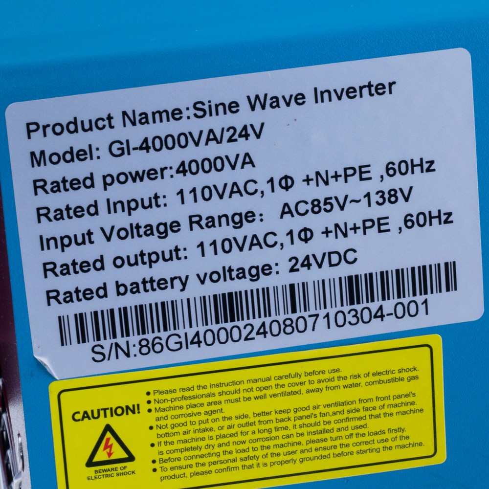 Інвертор напруги DC/AC 110VAC GI-4000VA/24V-Demuda)