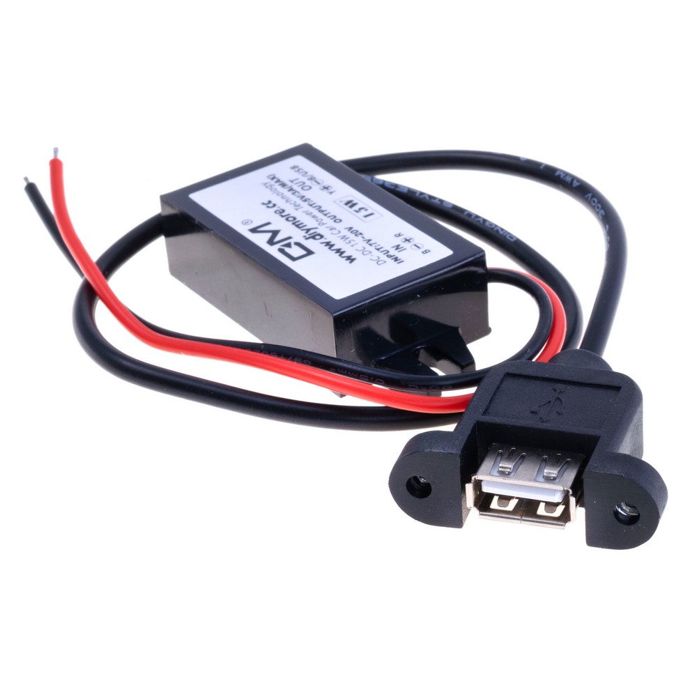 DC/DC перетворювач автомобільний з USB-A 7-12В > 5В/3А (15Вт)