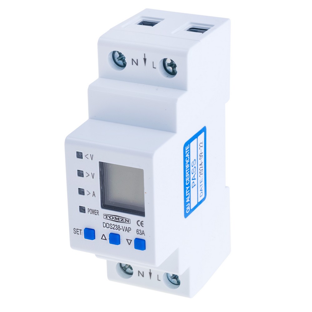 adjustable over under voltage protective device protector current limit protection Voltmeter DDS238-VAP 63A Top input(TOMZN) adjustable over under voltage protective device protector current limit protection Voltmeter DDS238-VAP 63A Top input(TOMZN)