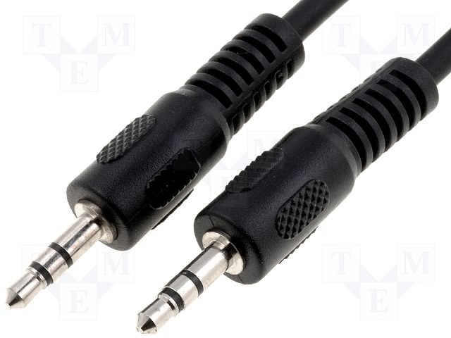 CABLE-404  Kabel; Jack 3,5 mm Stecker, von beiden Seiten; 1m