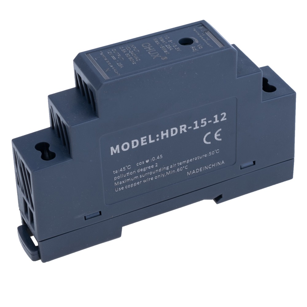 HDR-15-12V (15W @ 12V, CHUX) HDR-15-12V (15W @ 12V, CHUX)