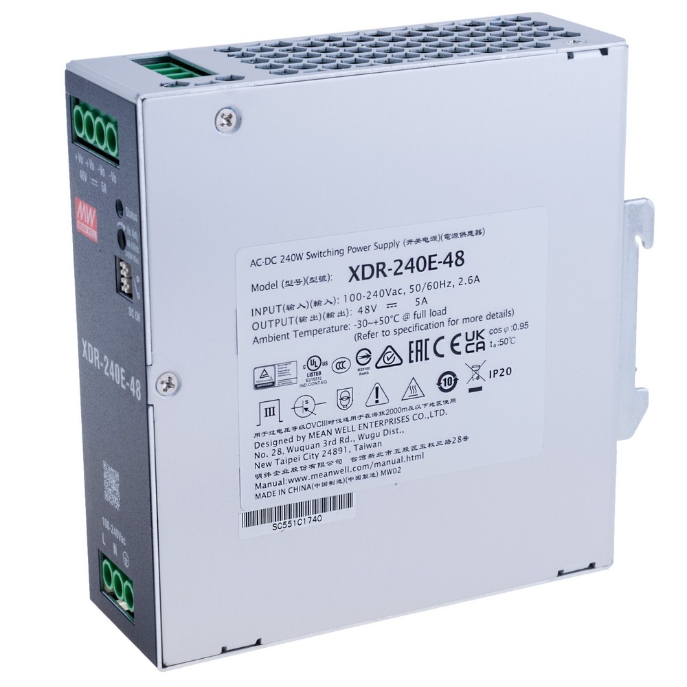 Блок живлення на DIN-рейку 240W XDR-240E-48