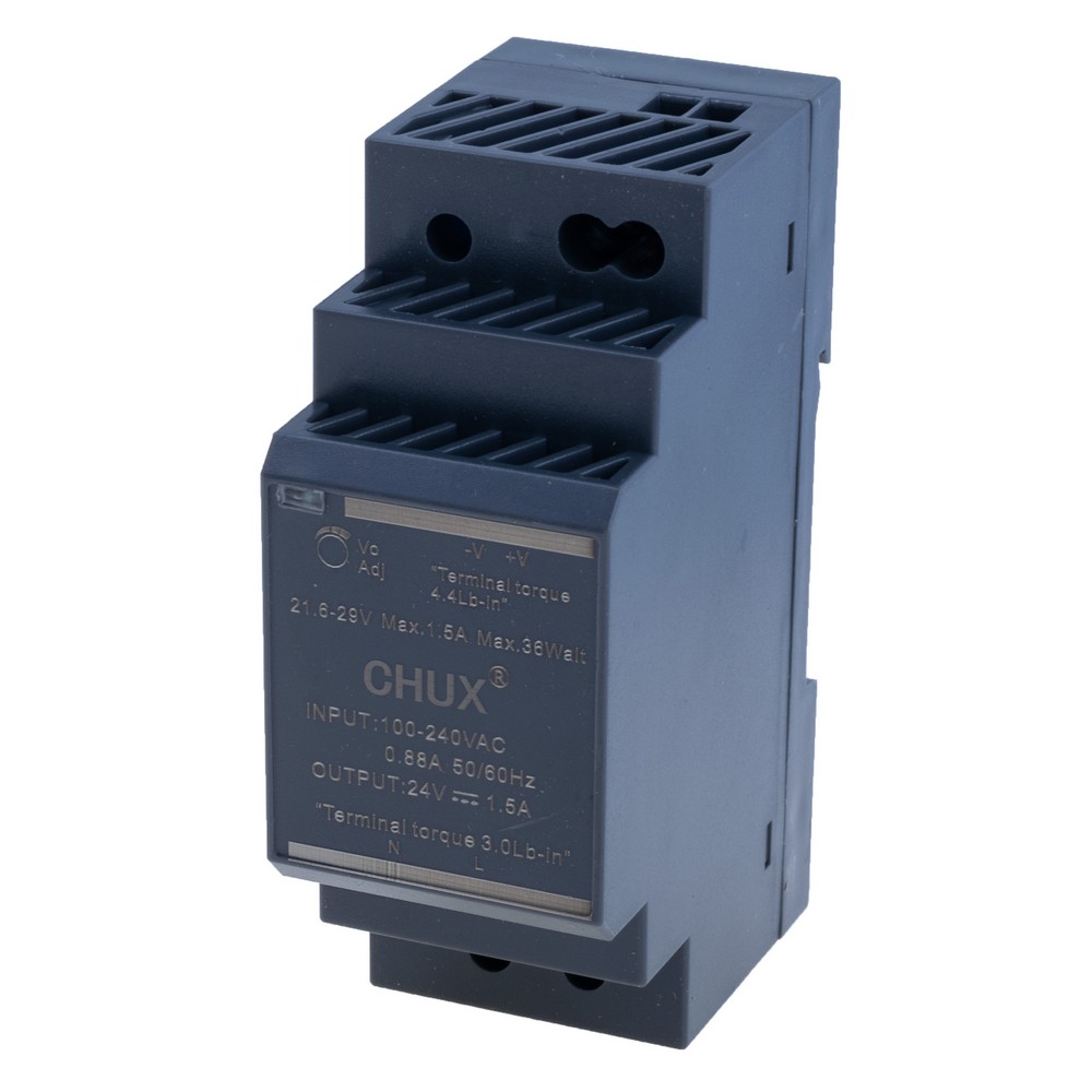 HDR-30-24V (30W @ 24V, CHUX) блок живлення на DIN рейку