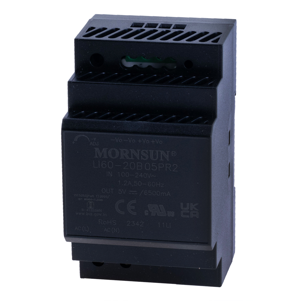 Блок живлення на DIN-рейку 32W 5V LI60-20B05PR2 Блок живлення на DIN-рейку 32W 5V LI60-20B05PR2