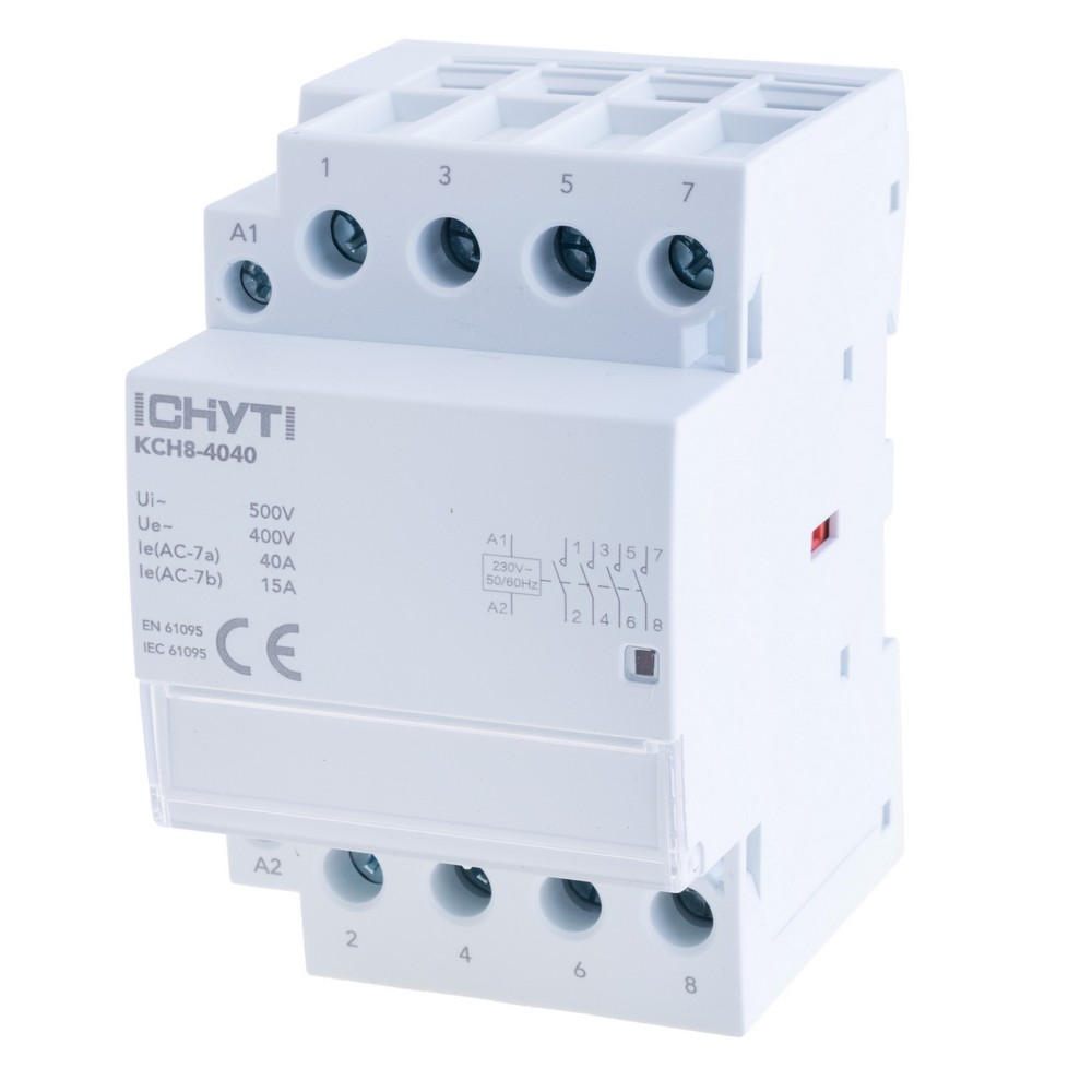Контактор DIN 4P, 40A, 4NO - KCH8-4040 4P-4NO