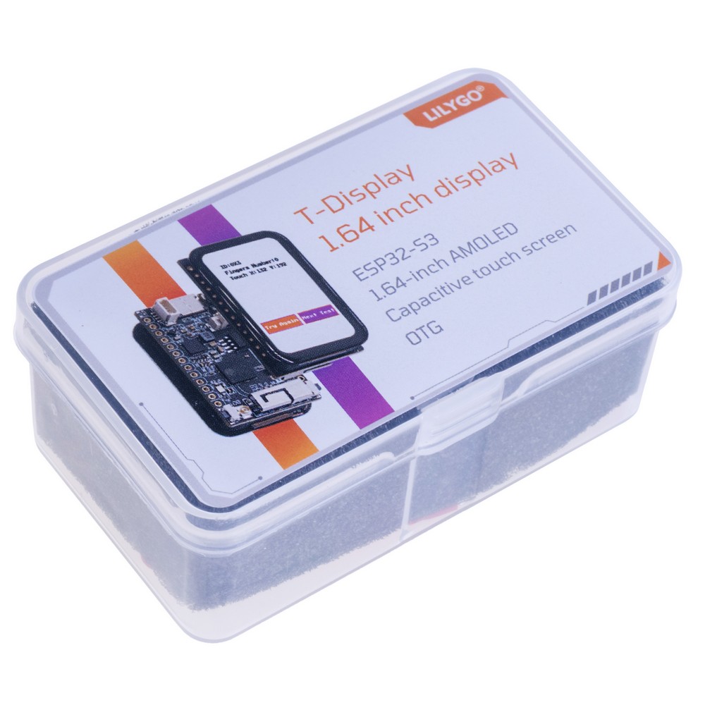 LILYGO® T-Display-S3 ESP32-S3 AMOLED 1.64-inch ICNA3311 Touch Display