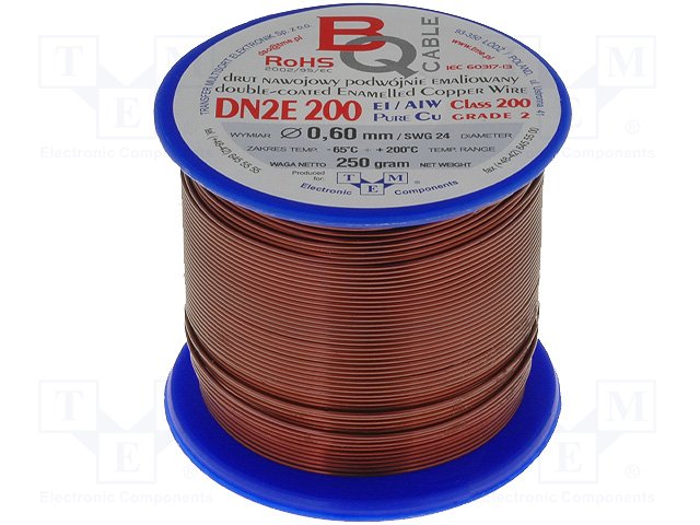 wicklungs, emailliert in 2 Schicht, 0,6mm/0,25kg (DN2E0.60/0.25) wicklungs, emailliert in 2 Schicht, 0,6mm/0,25kg (DN2E0.60/0.25)
