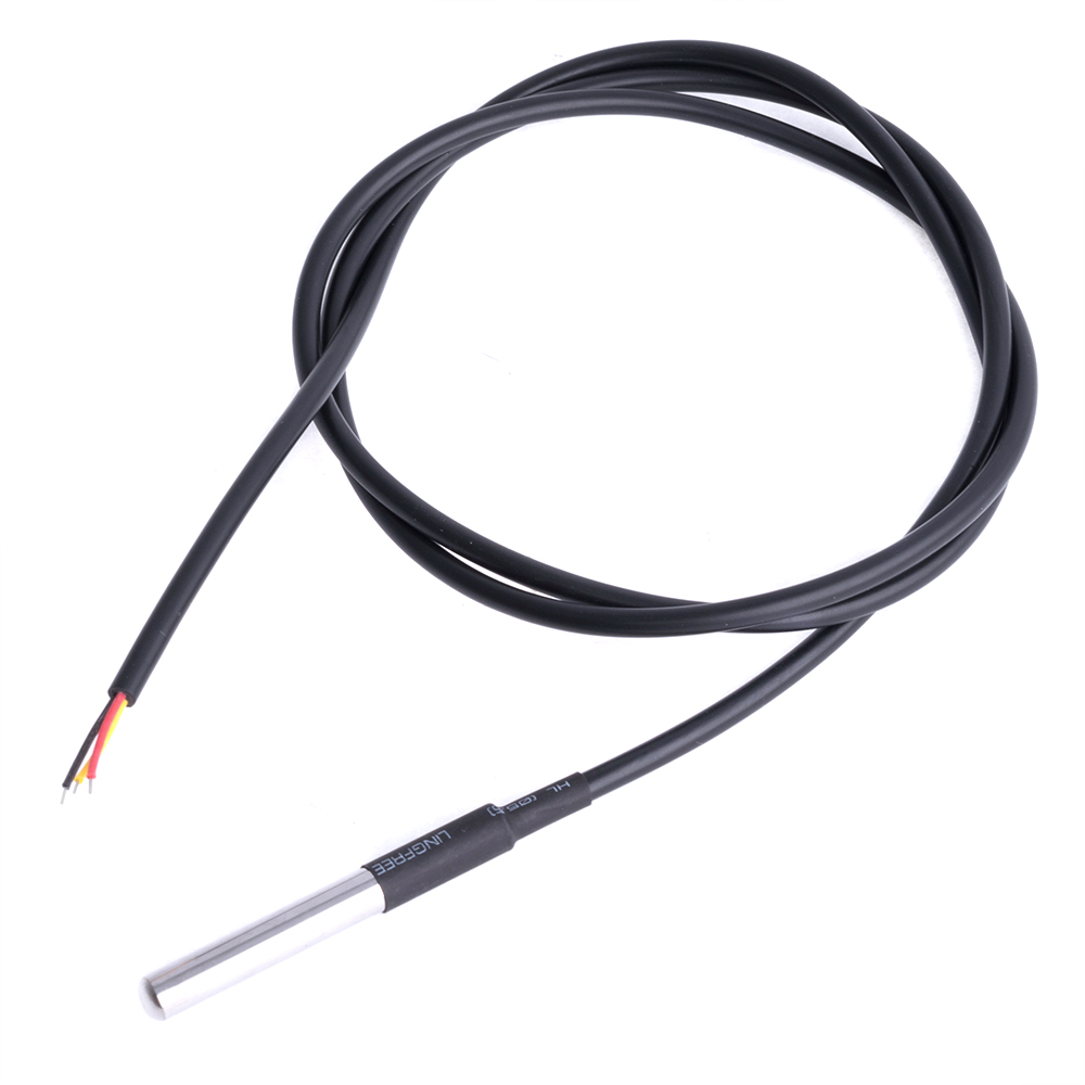 Датчик температуры DS18B20 с кабелем 1м (2-line режим поддерживается)