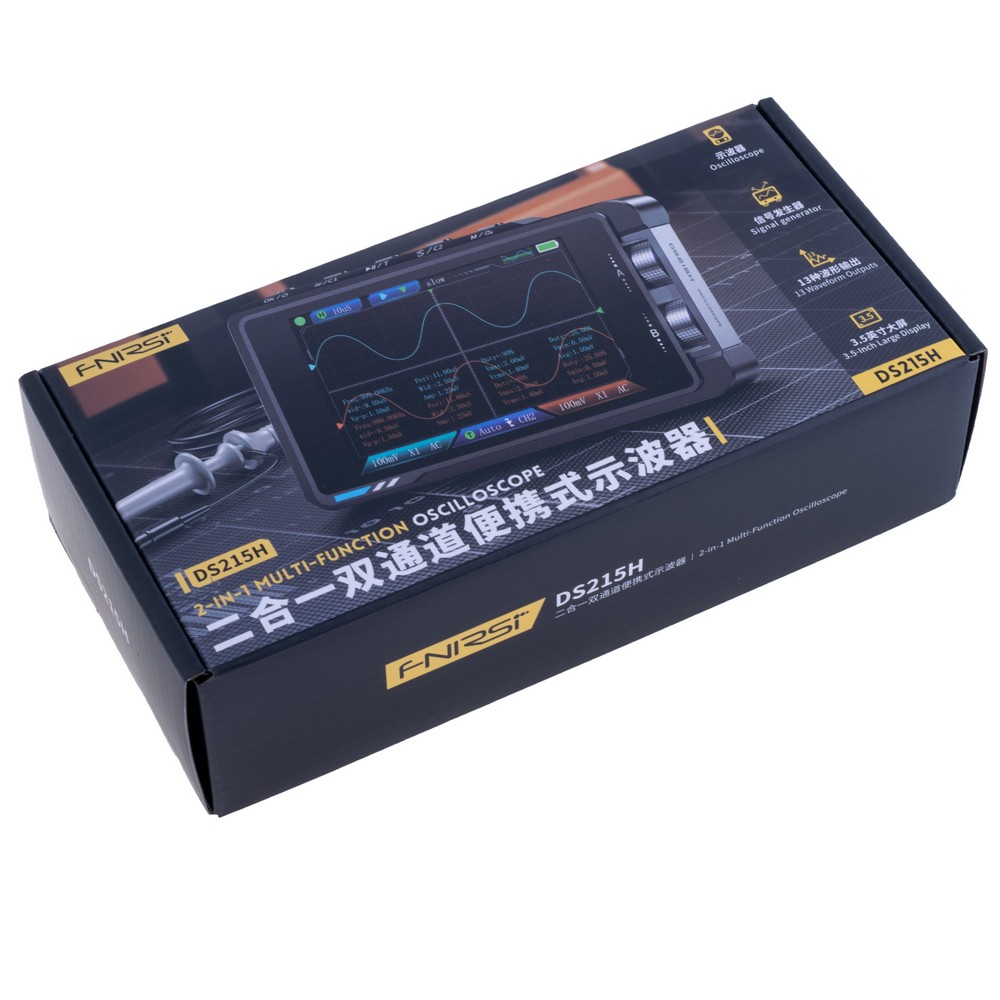 DS215H Standard 2-in-1 Dual-channel Portable Oscilloscope with P6100 probe