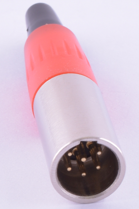 Штекер "папа" mini xlr 6P, на кабель, красный (GT3-1402-6P-RD) Штекер "папа" mini xlr 6P, на кабель, красный (GT3-1402-6P-RD)