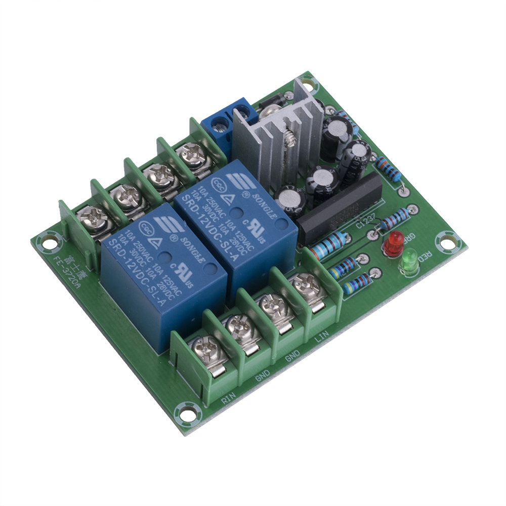 Модуль защиты акустических систем с задержкой включения (Dual channel Speaker protect With boot time delay and dc protection). Модуль защиты акустических систем с задержкой включения (Dual channel Speaker protect With boot time delay and dc protection).