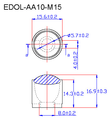 EDOL-AA10-M15 Linse