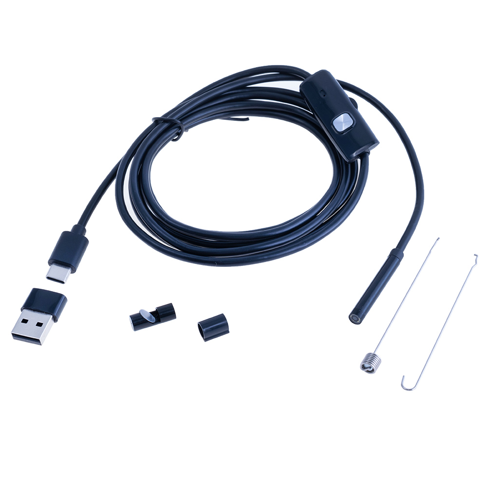Ендоскоп 5.5mm/2m USB-typeC/USB-A для android (arduino) з підсвічуванням 6 leds Ендоскоп 5.5mm/2m USB-typeC/USB-A для android (arduino) з підсвічуванням 6 leds