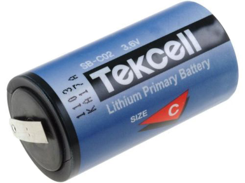 Einwegbatterie Tekcell ER26500CNR Größe C 3,6V  8500mAh Lötfahnen