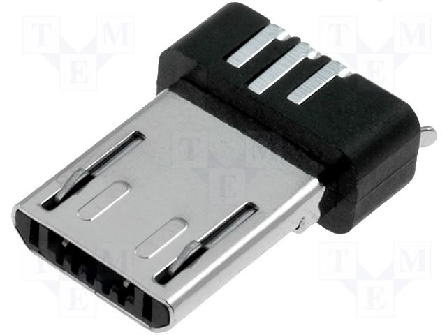 Micro USB Typ B Stecker, 5-Kontakte, SMD-Montage (ESB22B112101Z)