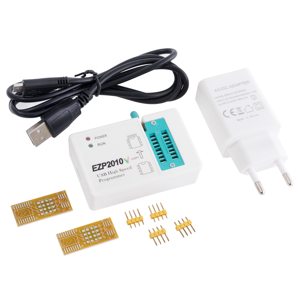 Программатор EZP2010 USB High Speed сетевая вилка "EU". Кабель: microUSB. Программатор EZP2010 USB High Speed сетевая вилка "EU". Кабель: microUSB.