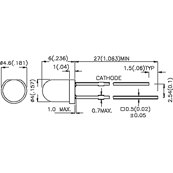 LED 4mm grün 568nm (L-44GD-Kingbright)