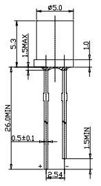 LED 5mm weiß, 140° (OSPW53E1A-JK OptoSupply)