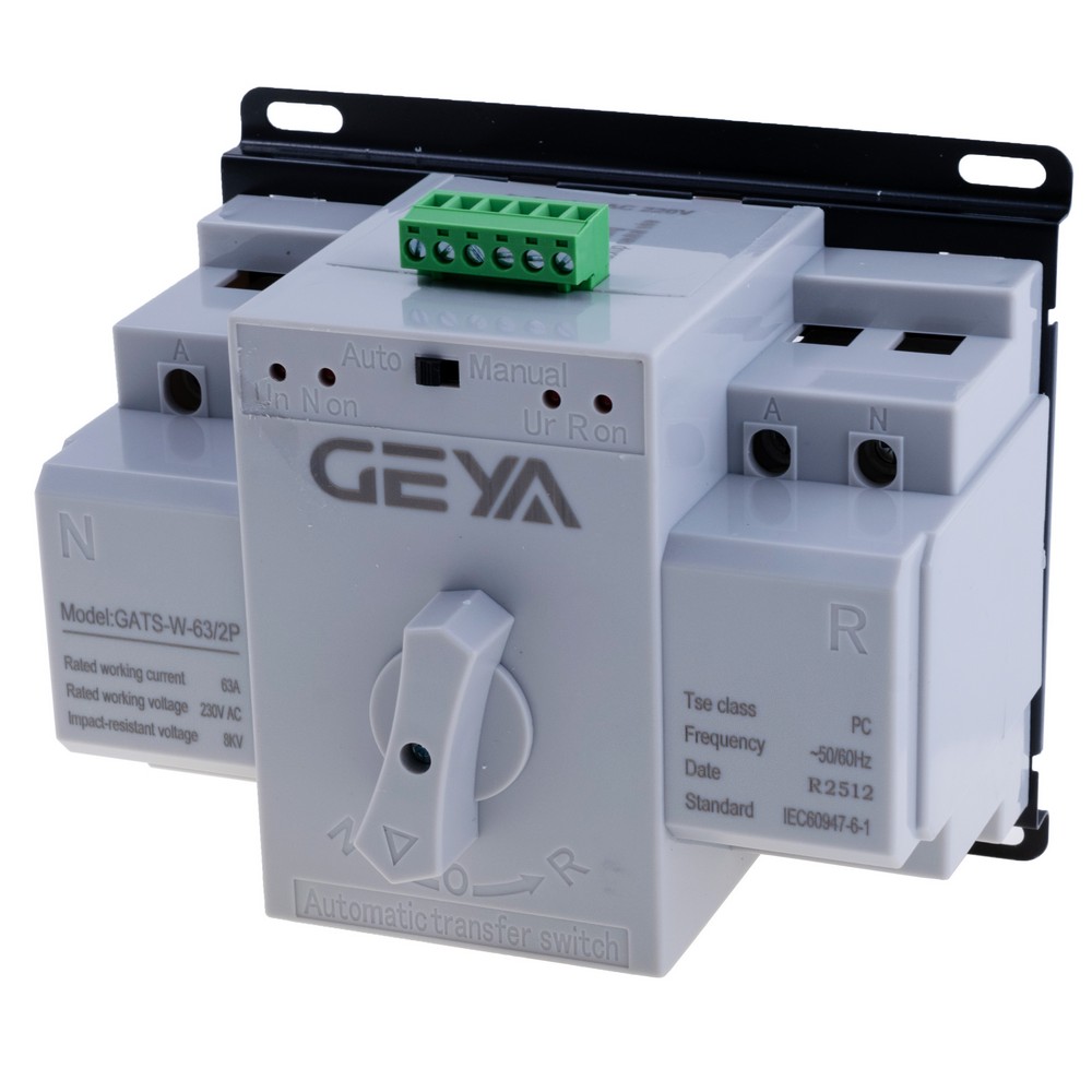 2P Автоматичний перемикач джерела живлення 63A, АВР, GATS-W-63-2P 220V 63A