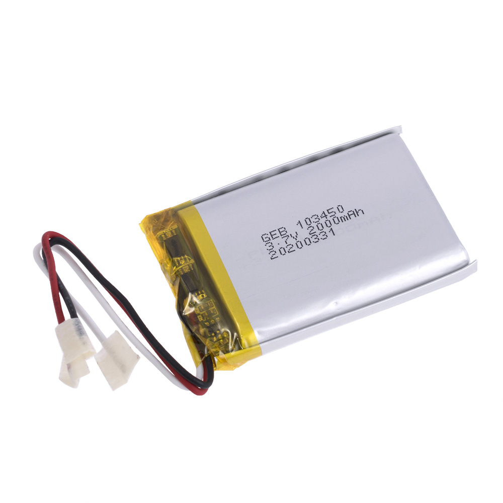 LiPo 2000 mAh, 3,7V, 10x34x50мм (GEB) аккумулятор литий-полимерный)