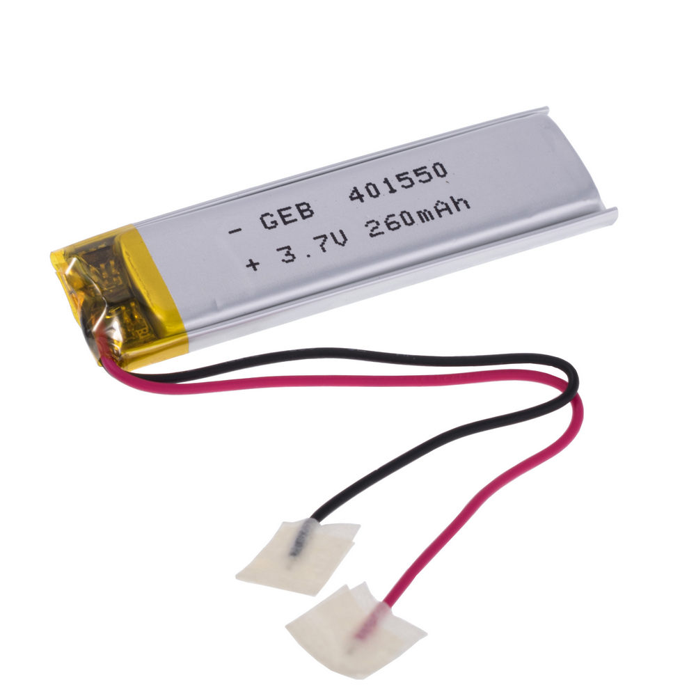 LiPo 260mAh, 3,7V, 4x15x50мм (GEB) аккумулятор литий-полимерный)