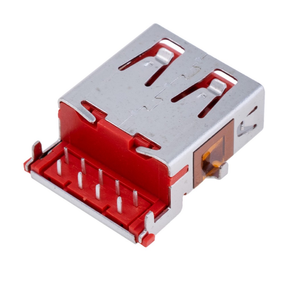 Гніздо горизонтальне Red Female USB 3.0