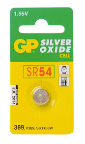 Batterie uhren- GP 389-A1   (AG10,  SR54)