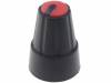 Griff fur Potentiometer D=13x19mm (Innen-.d=6mm Stern, schwarz mit blau Kappe)(GTC6M-13X19-N)