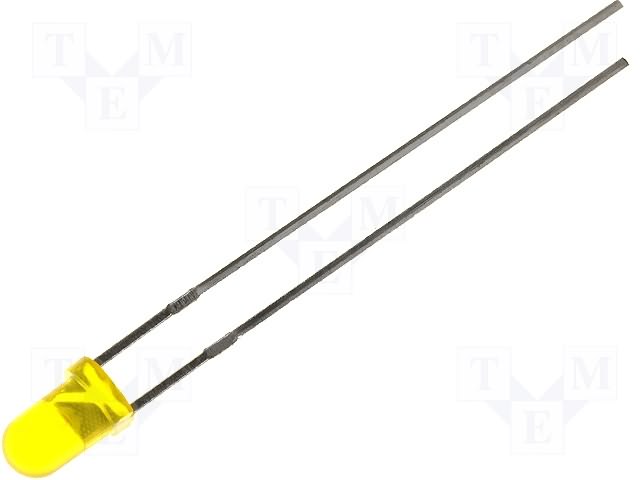 LED 3mm gelb 585nm, 60° (HB3b-124)