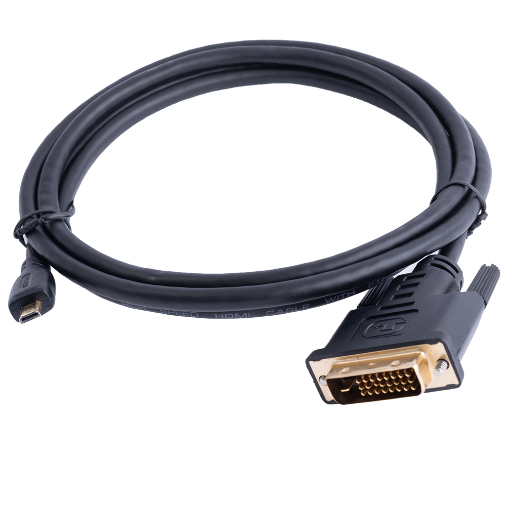 Кабель переходник micro HDMI "папа" в DVI 24+1 "папа", 1,5М