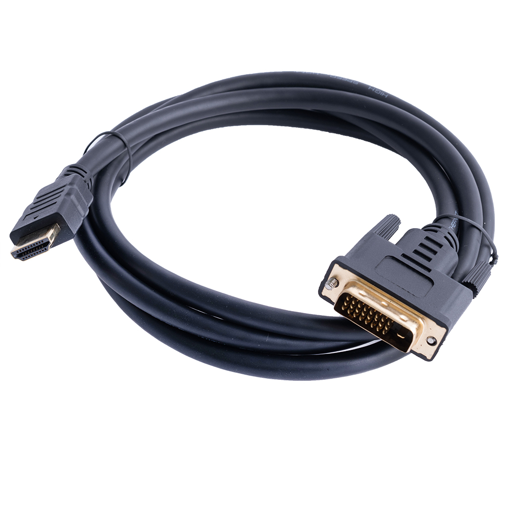 Кабель переходник HDMI "папа" в DVI 24+1 "папа" 1,5М