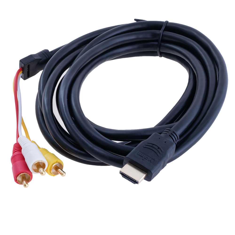 Кабель переходник HDMI "папа" в 3 RCA "папа" 3 метра