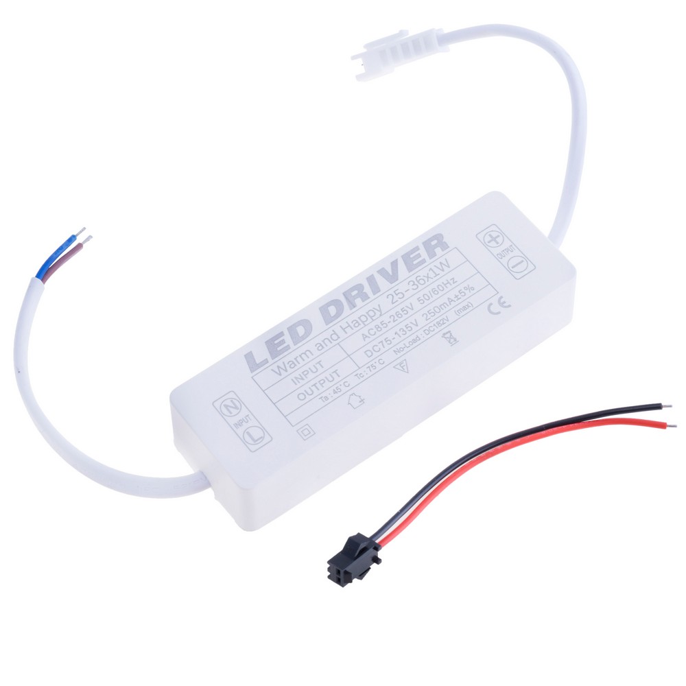 Драйвер для светодиодов 25-36W, 85-265V, DC75-135V 250mA