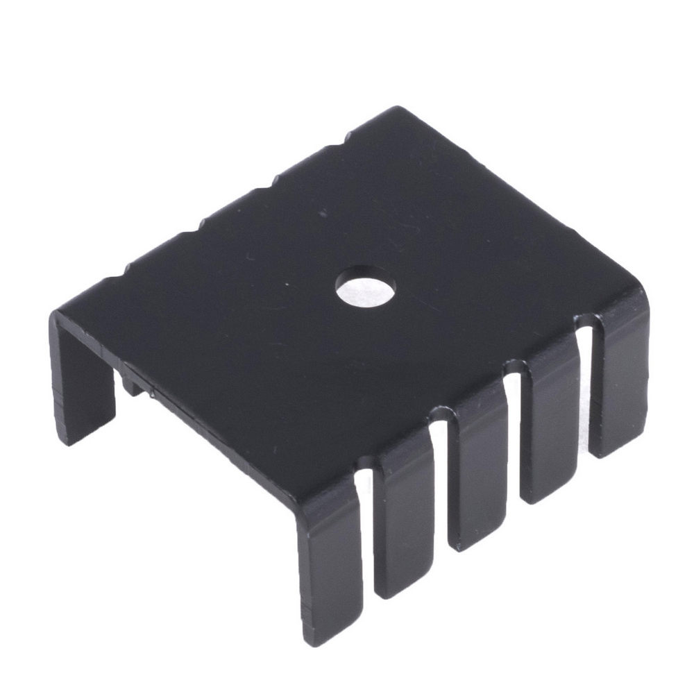 Kühlkörper Aufsteckkühlkörper gepresst Alu TO220 schwarz 25x30x12,5 HS-002 Kühlkörper Aufsteckkühlkörper gepresst Alu TO220 schwarz 25x30x12,5 HS-002