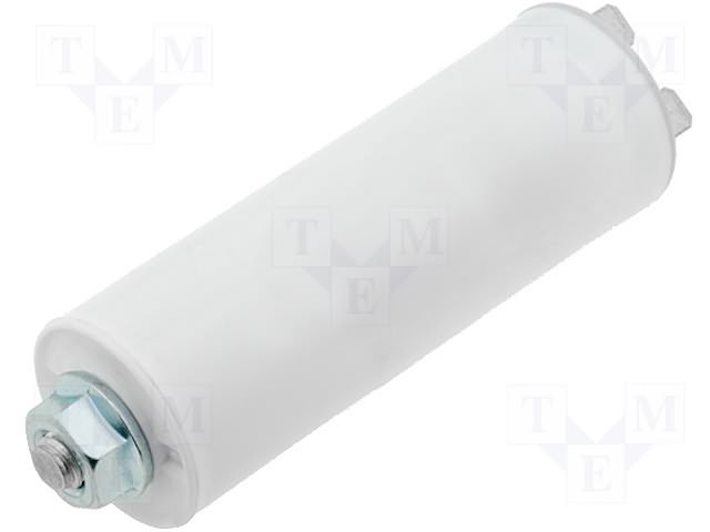 10uF 450VAC, 50/60 Hz, ±10%, Bolzen M8, O35 h65 Lebensdauer:10000h (I15KV610K-B) (Anlaufkondensator) 10uF 450VAC, 50/60 Hz, ±10%, Bolzen M8, O35 h65 Lebensdauer:10000h (I15KV610K-B) (Anlaufkondensator)