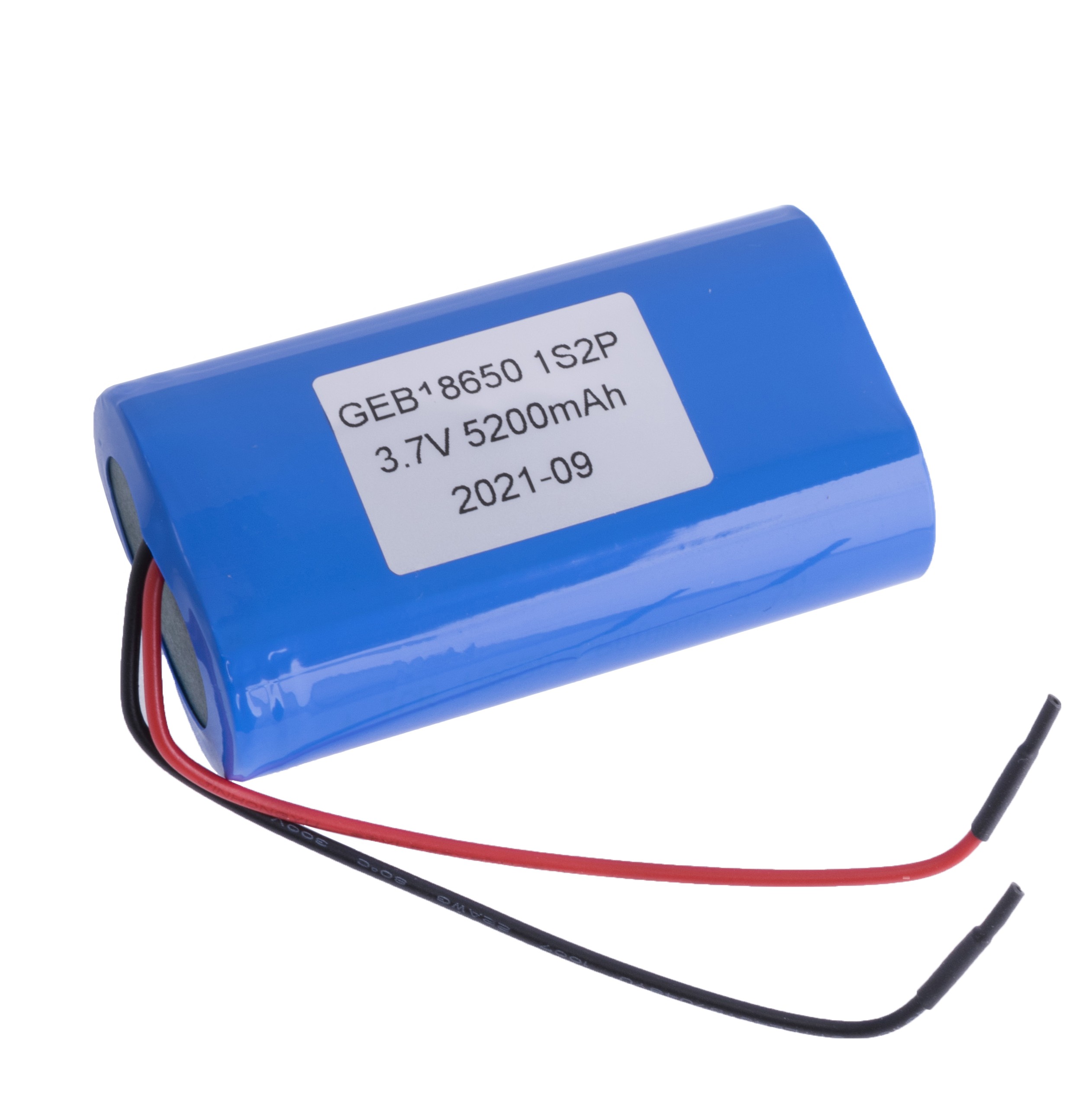 ICR18650 3.7V 5200mAh  (LiIon pack 1S2P, 1C, 18*36*65mm) RADIOMAG