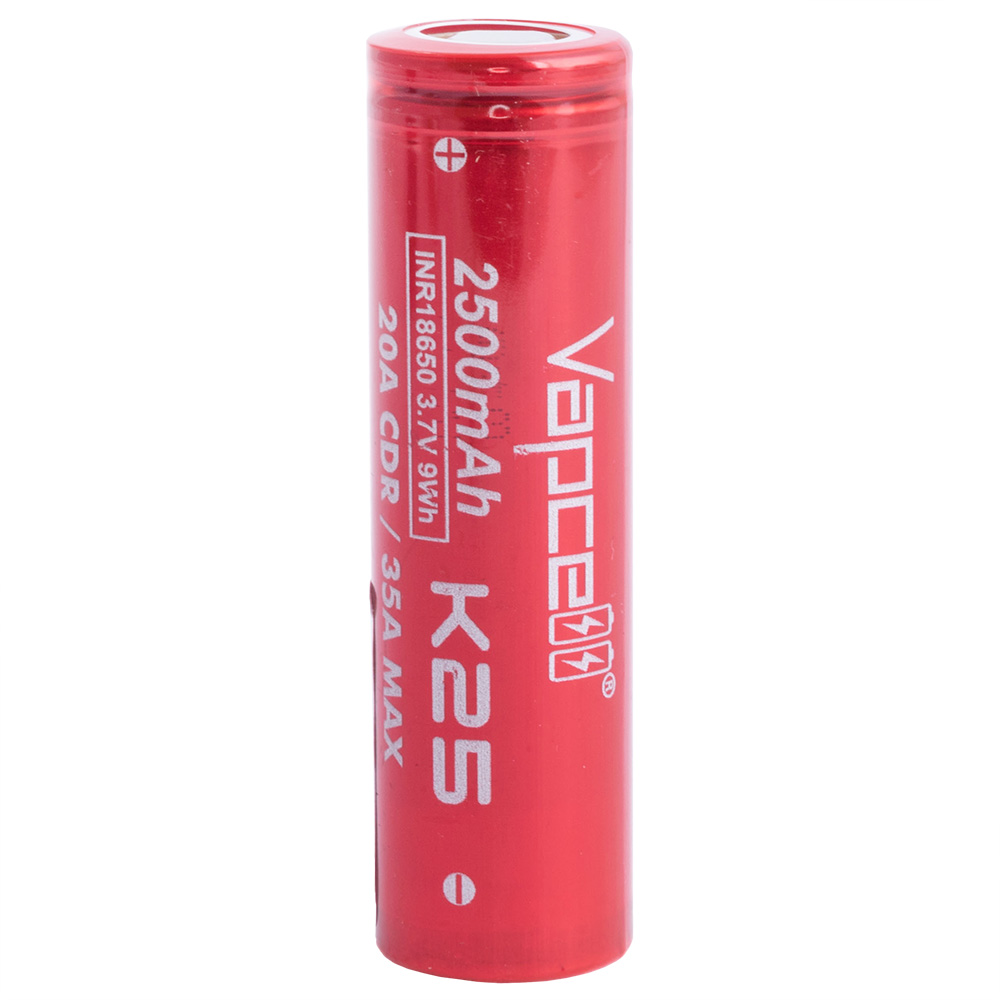 INR18650 (K25, LiIon, 2500mAh 3.7V, Vapcell)